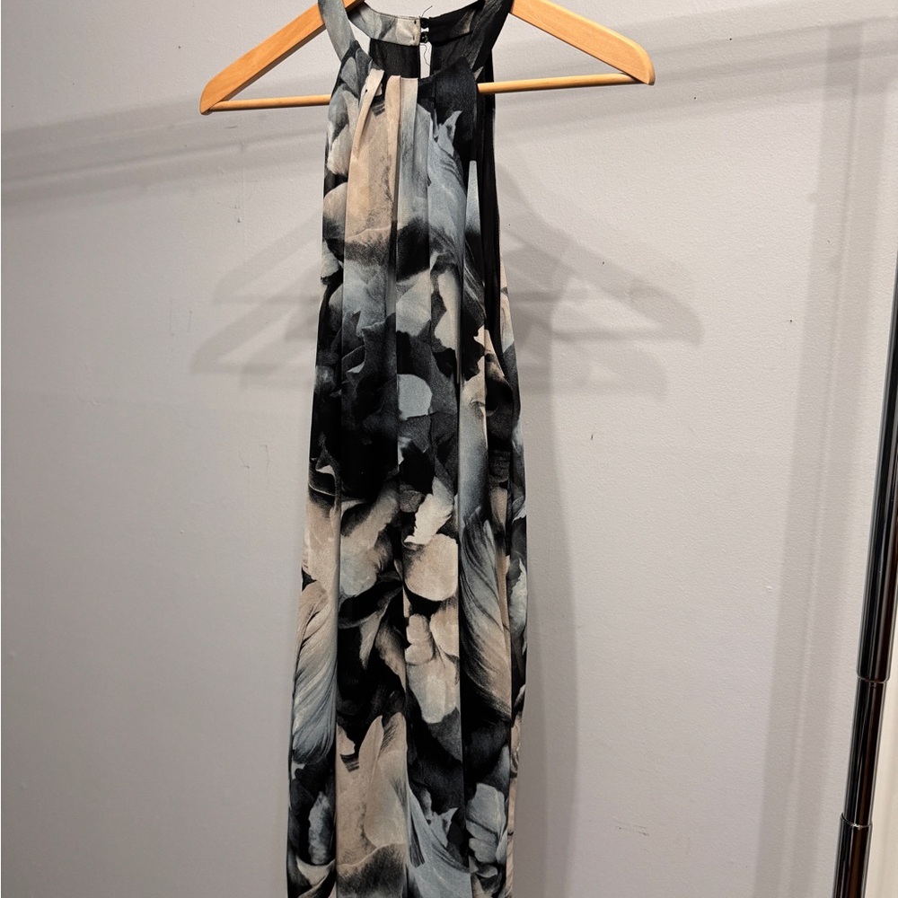 Astr Black and White Textured Dress